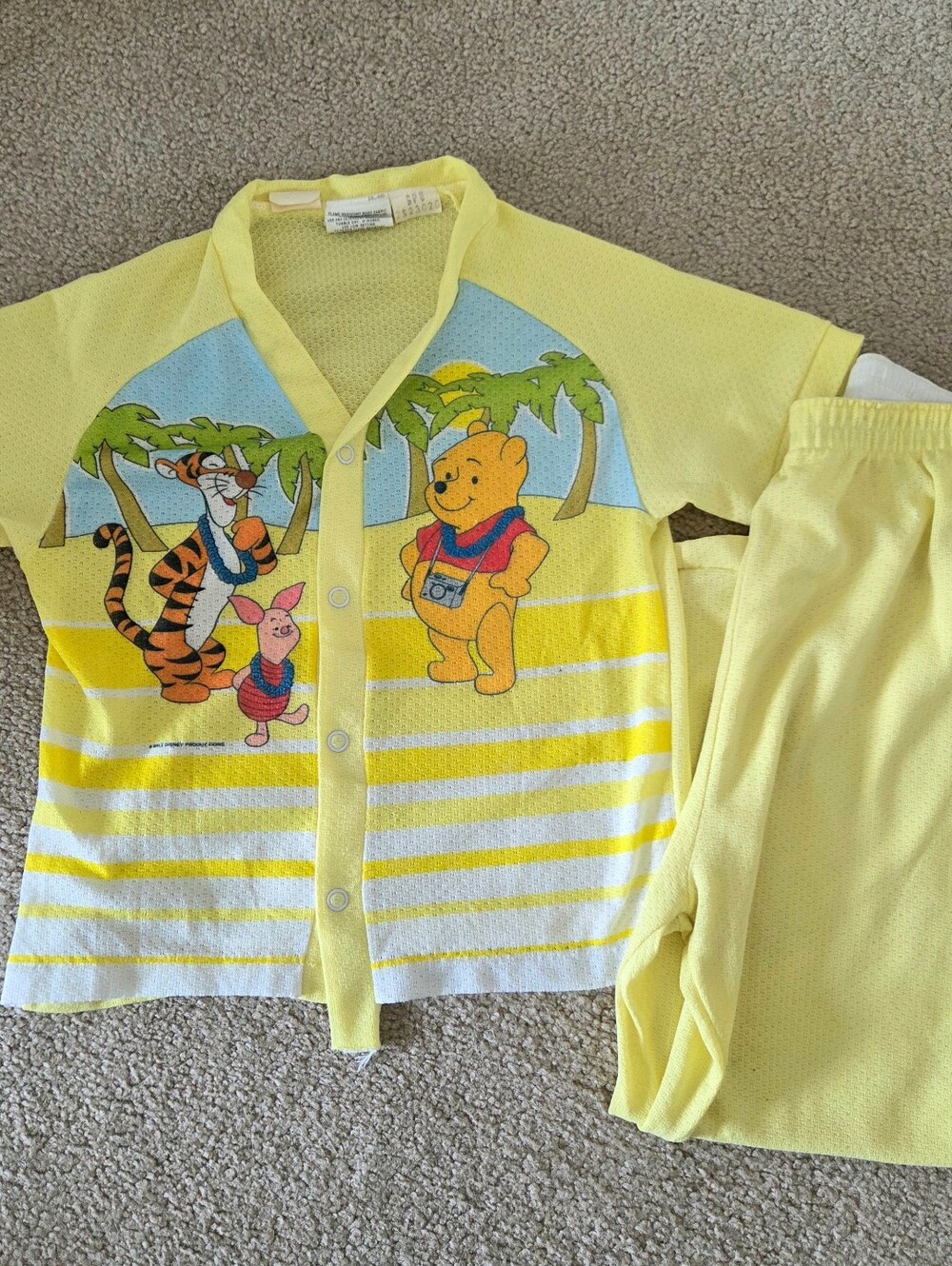 Winnie the Pooh Vintage 70s Walt Disney Sears Roebuck Pajama Set Sixe 6x